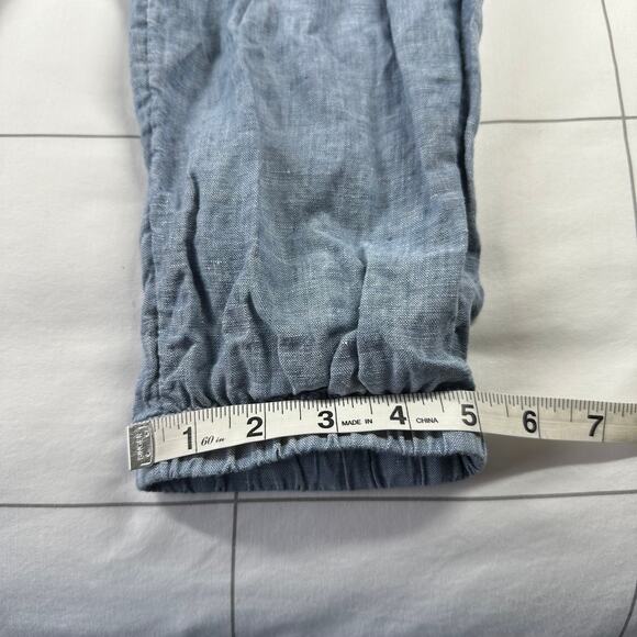Athleta Pants Womens 8 Blue Retreat Linen Jogger Resort Travel Sporty Breathable - Picture 11 of 11